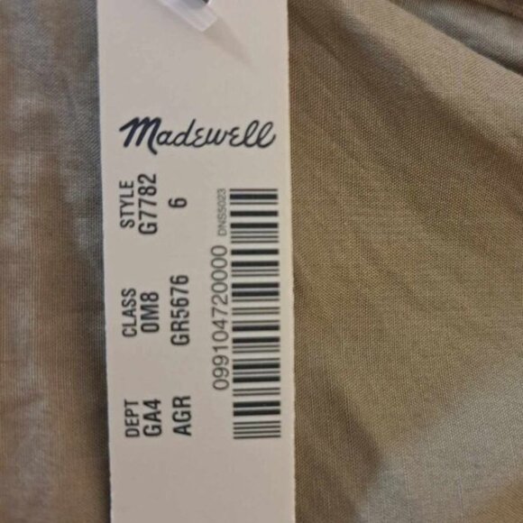 Madewell Khaki Cold-Shoulder‎ Ruffle Dress in Khaki Size 6 Womens - Picture 4 of 13